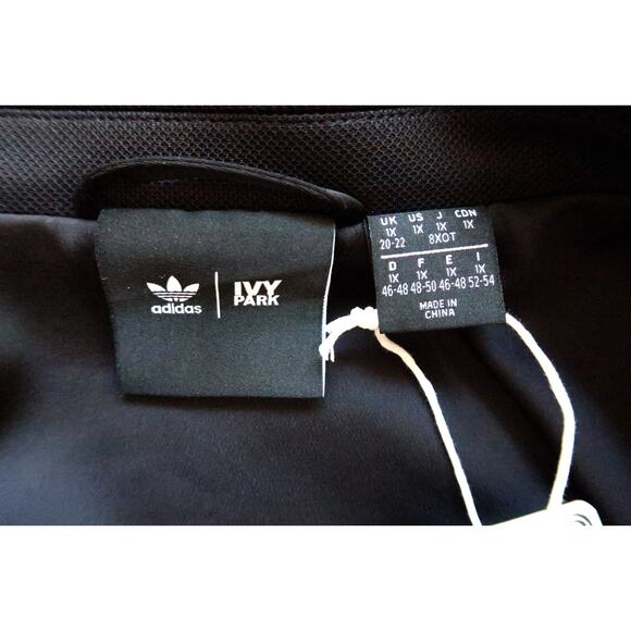 ADIDAS X IVY PARK Crop Suit Track Jacket Black Gold Pique 1X 14 XXL NWT $120 - Picture 6 of 13
